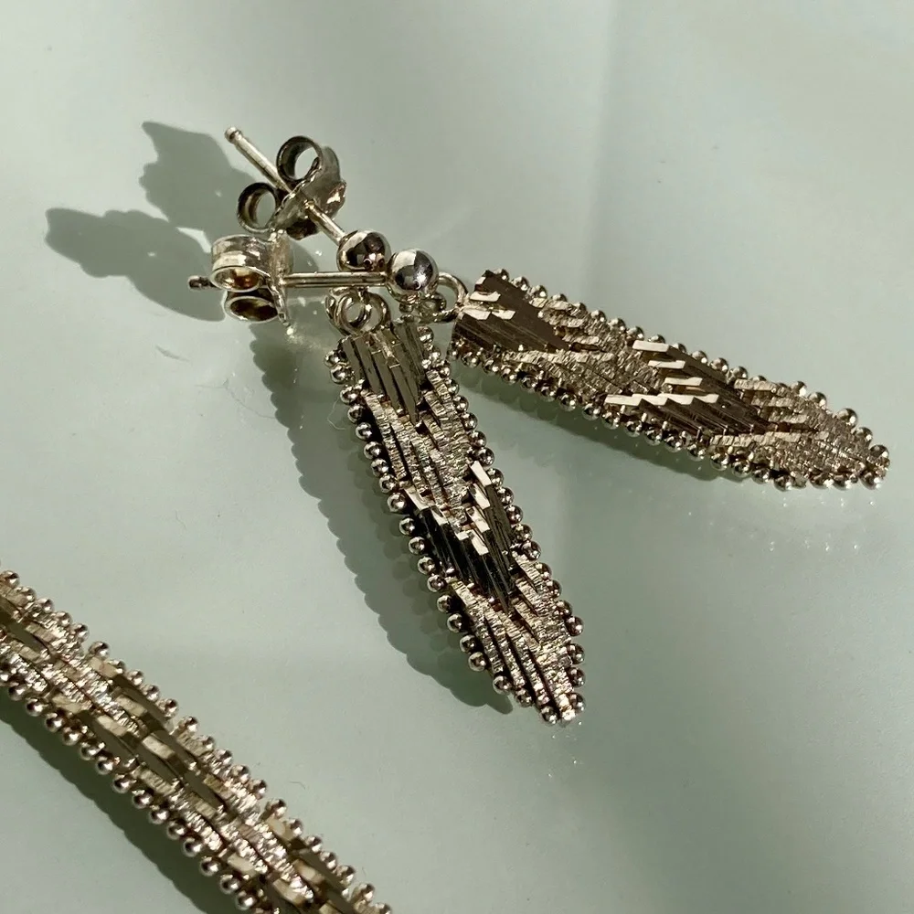 🎁 🎁 Stunning Sterling Silver earring/necklace set (stamped) - Picture 4 of 8